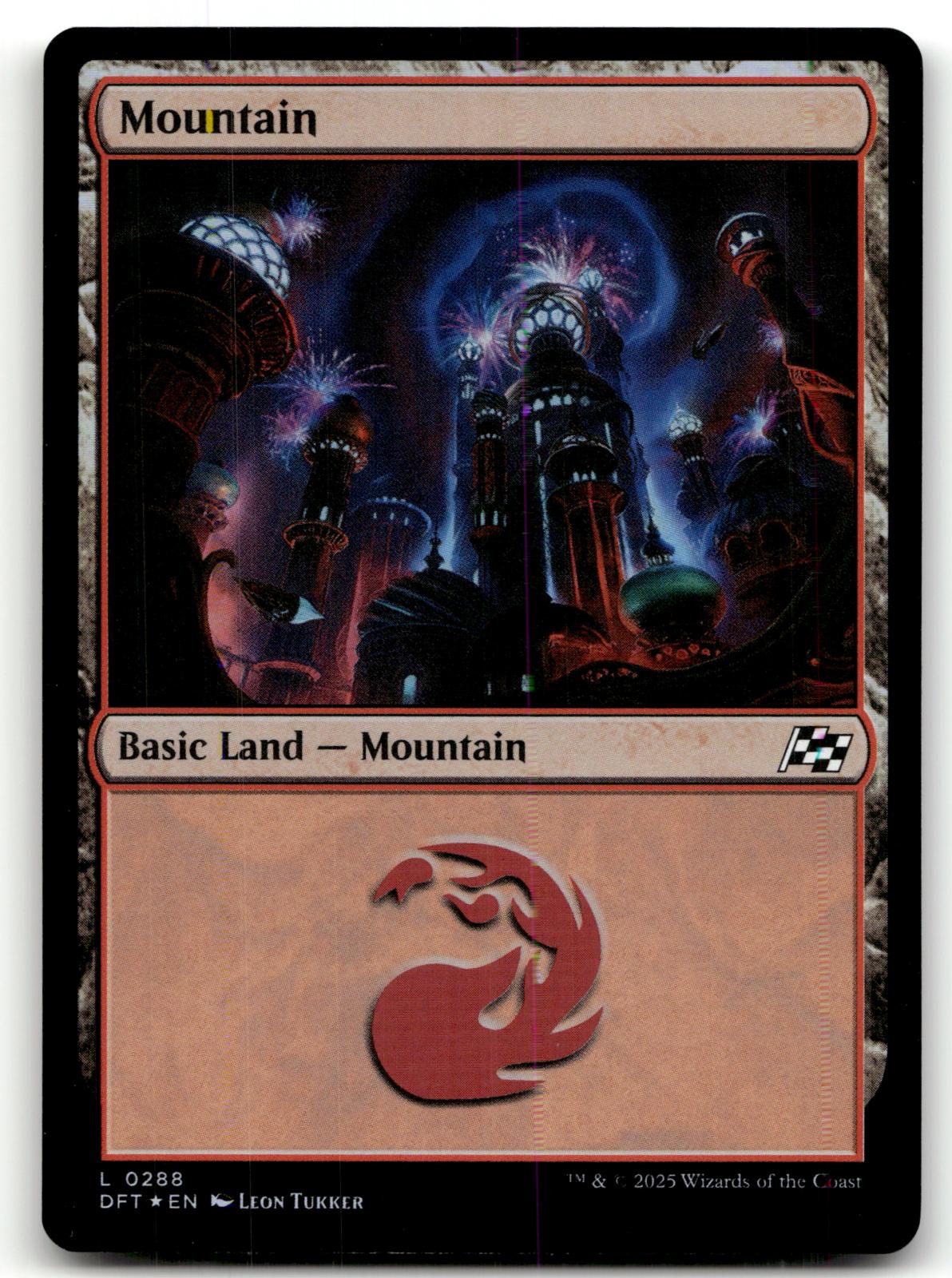 Mountain (0288) 288 Land Aetherdrift Magic: The Gathering Foil Near Mint