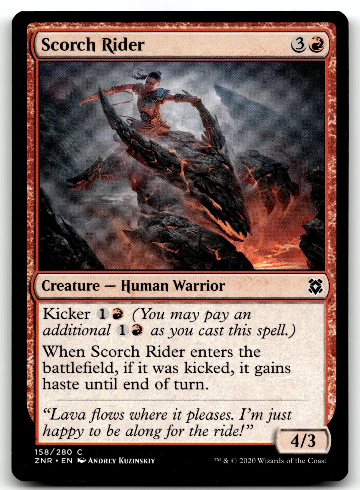 Scorch Rider 158 Common Zendikar Rising Magic: The Gathering Near Mint