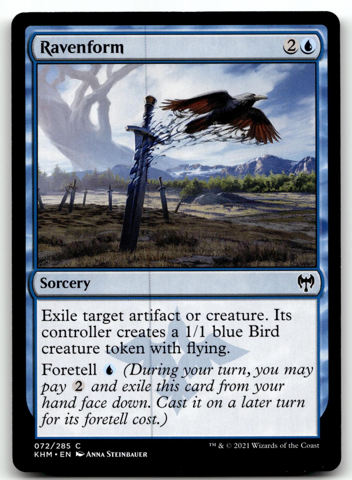 Ravenform 72 Common Kaldheim Magic: The Gathering Near Mint