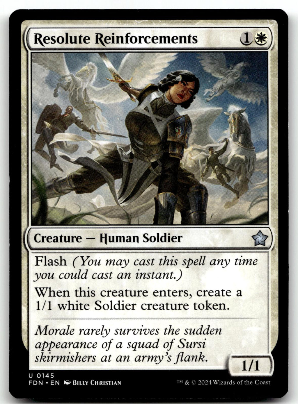 Resolute Reinforcements 145 Uncommon Foundations Magic: The Gathering Near Mint