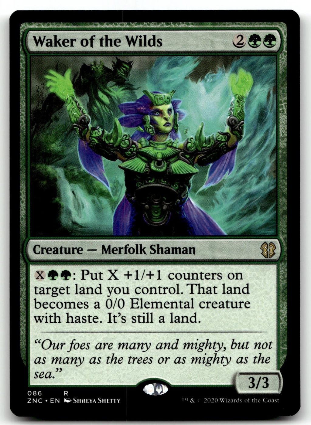 Waker of the Wilds 86 Rare Commander: Zendikar Rising Magic: The Gathering NM