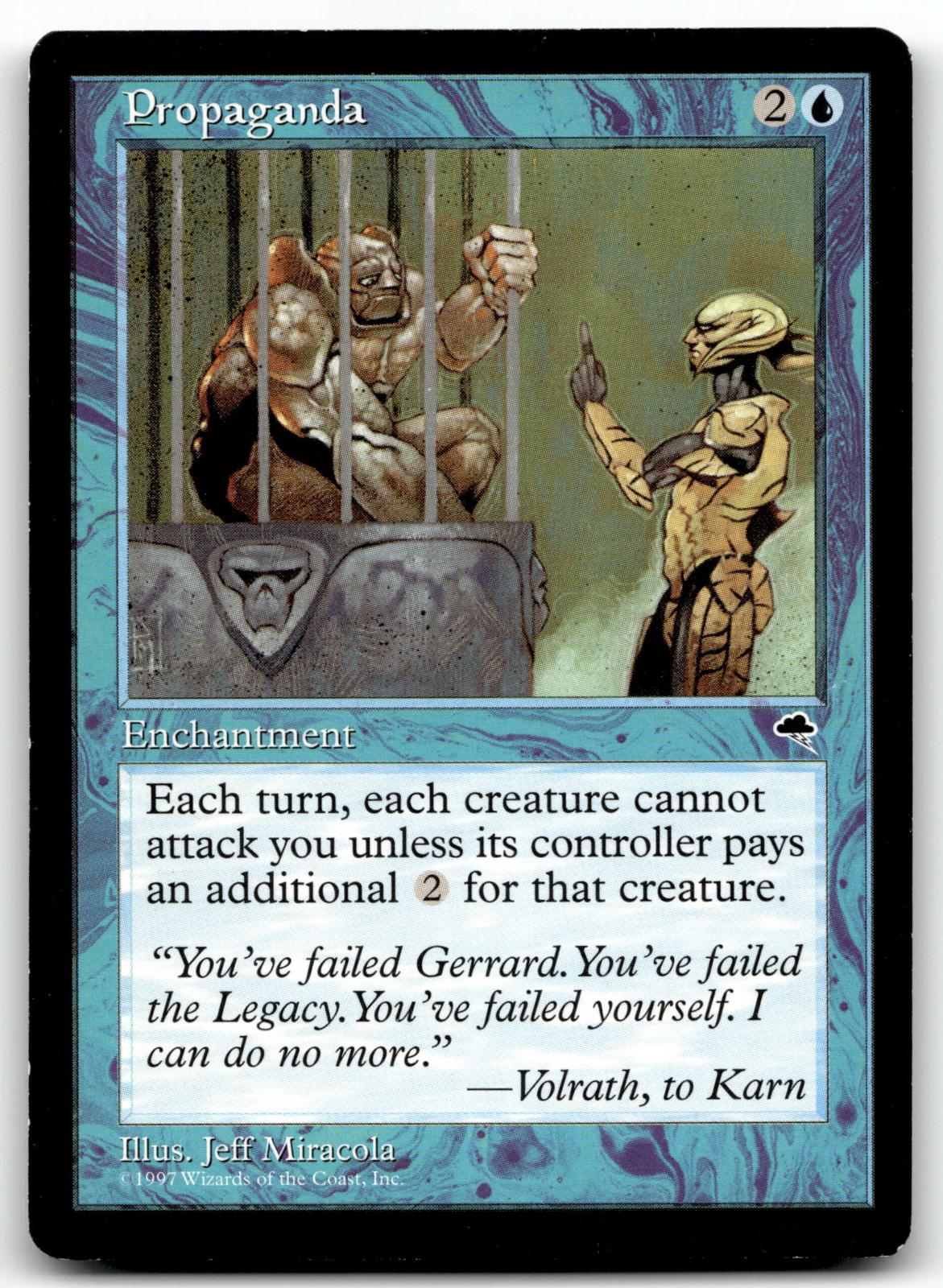 Propaganda 80 Uncommon Tempest Magic: The Gathering Near Mint