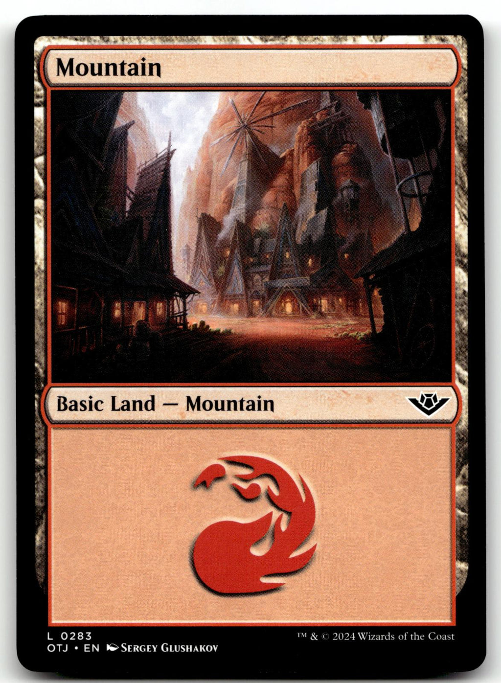 Mountain (0283) 283 Land Outlaws of Thunder Junction Magic: The Gathering NM