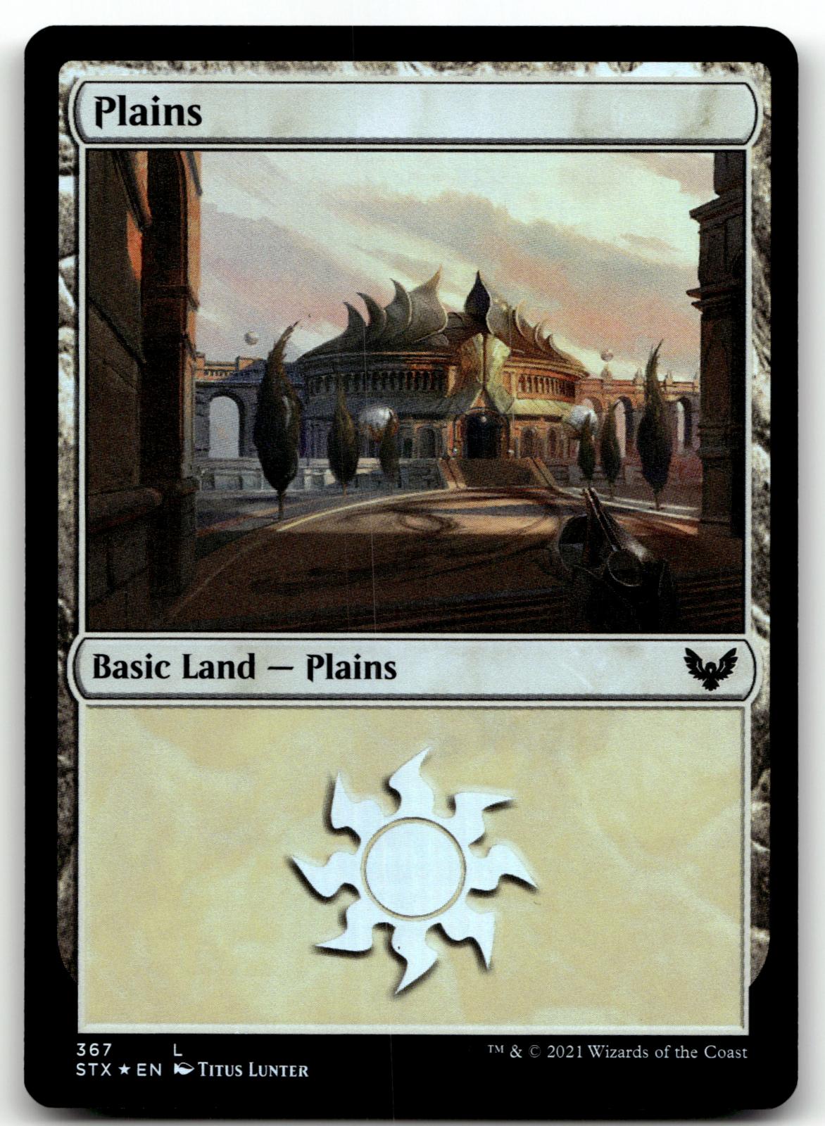 Plains (367) 367 Land Strixhaven: School of Mages Magic: The Gathering Foil NM
