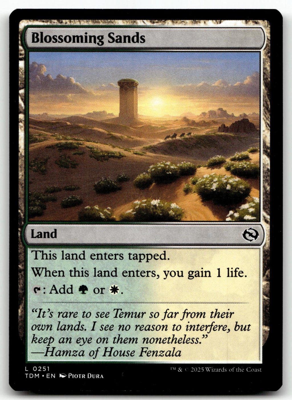 Blossoming Sands 251 Land Tarkir: Dragonstorm Magic: The Gathering Near Mint