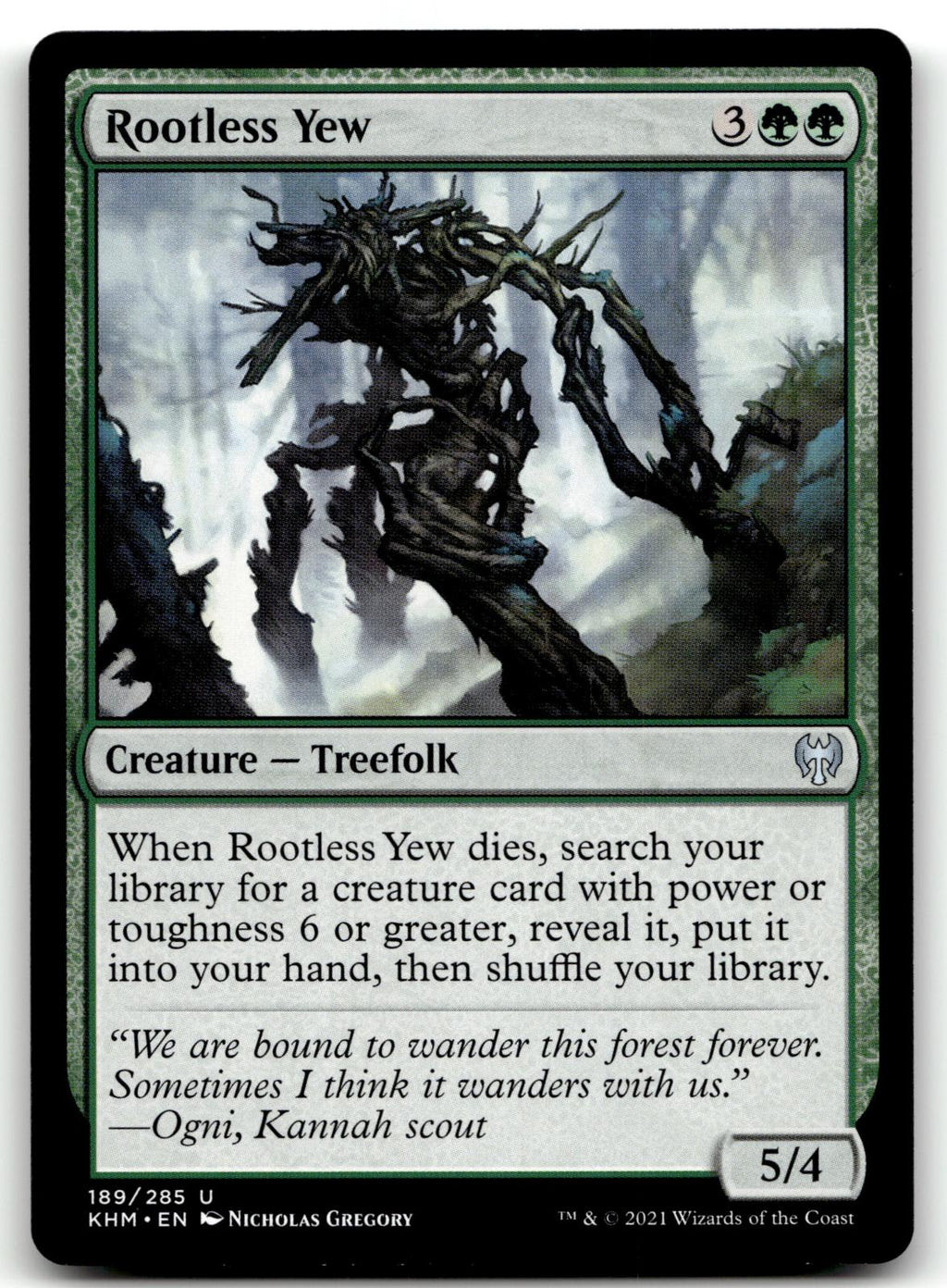 Rootless Yew 189 Uncommon Kaldheim Magic: The Gathering Near Mint