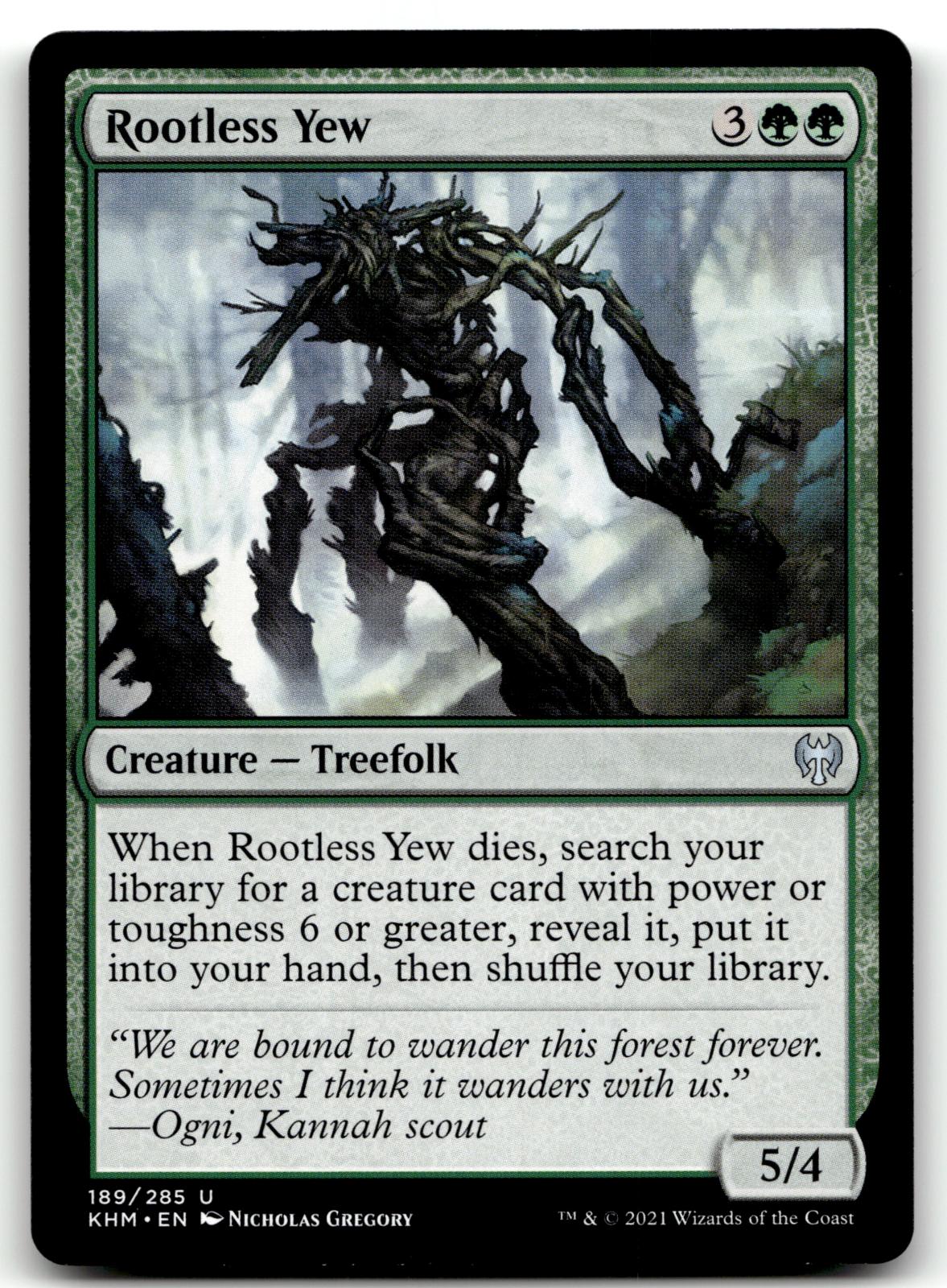 Rootless Yew 189 Uncommon Kaldheim Magic: The Gathering Near Mint