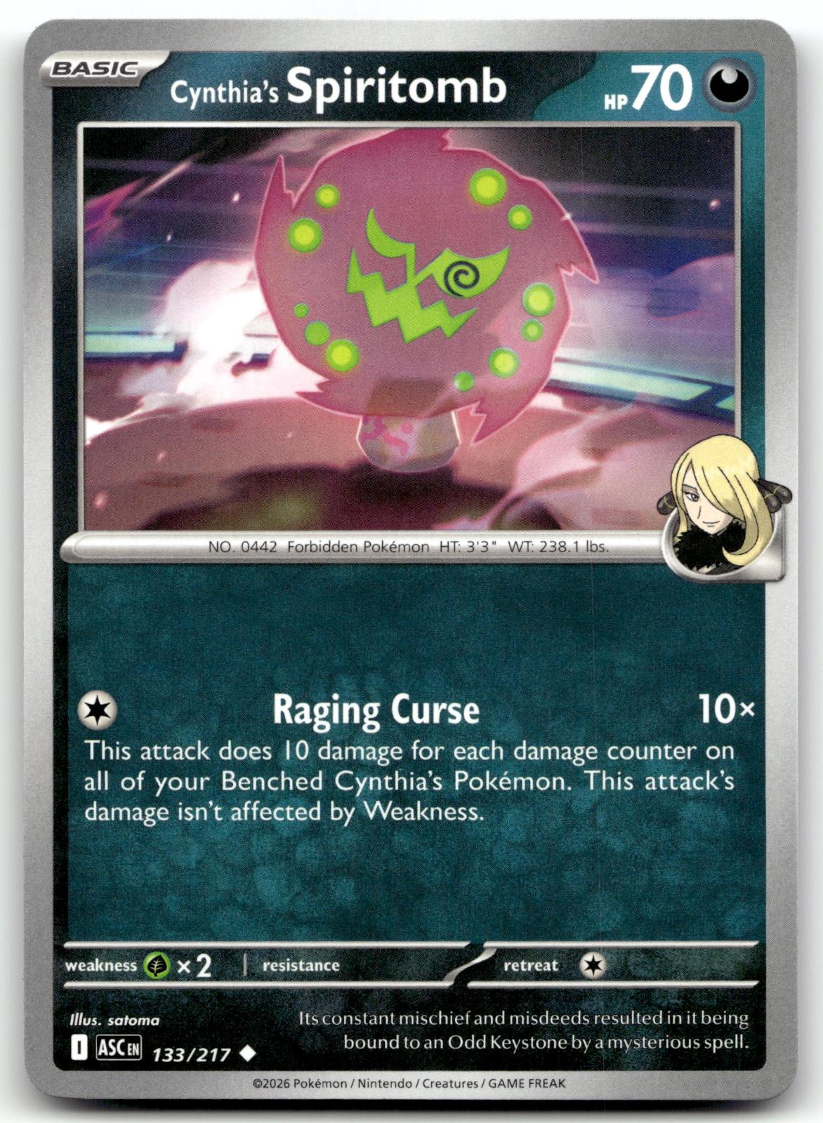 Cynthia's Spiritomb 133/217 Uncommon Ascended Heroes Pokemon Near Mint
