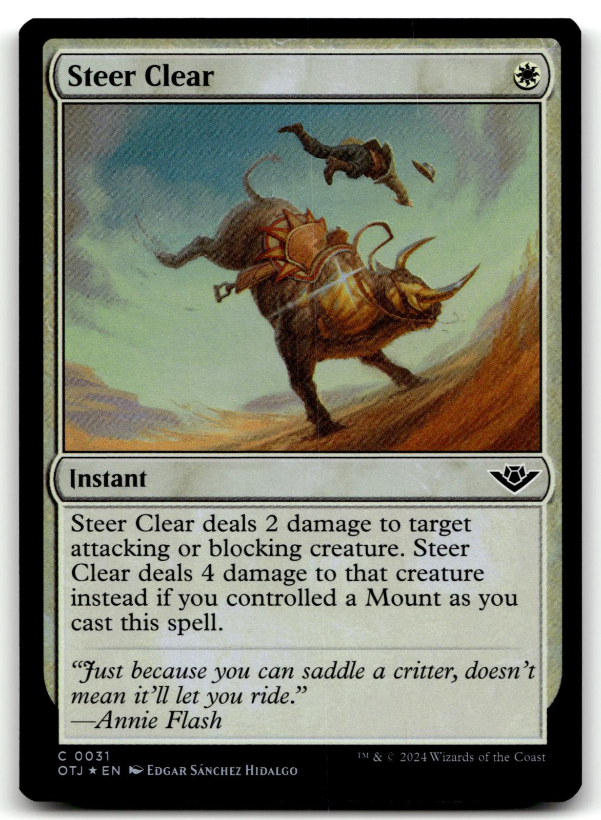Steer Clear 31 Common Outlaws of Thunder Junction Magic: The Gathering Foil NM