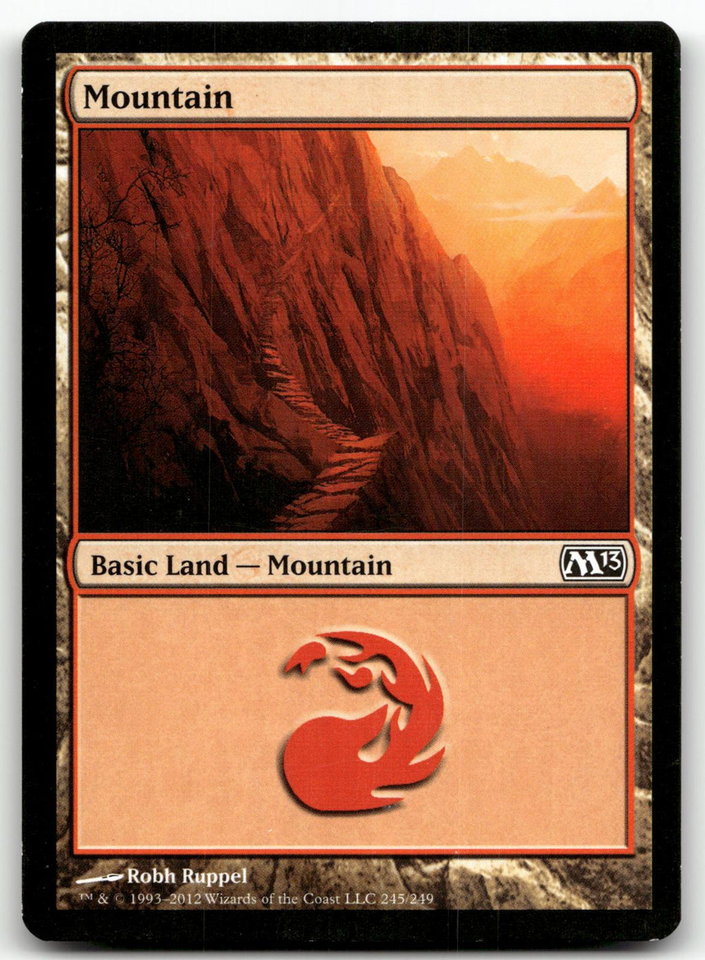 Mountain (245) 245 Land Magic 2013 (M13) Magic: The Gathering Near Mint