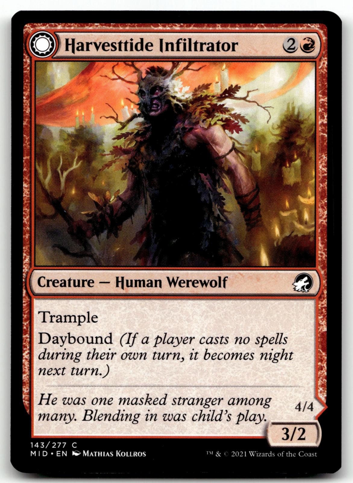 Harvesttide Infiltrator 143 Innistrad: Midnight Hunt Magic: The Gathering NM