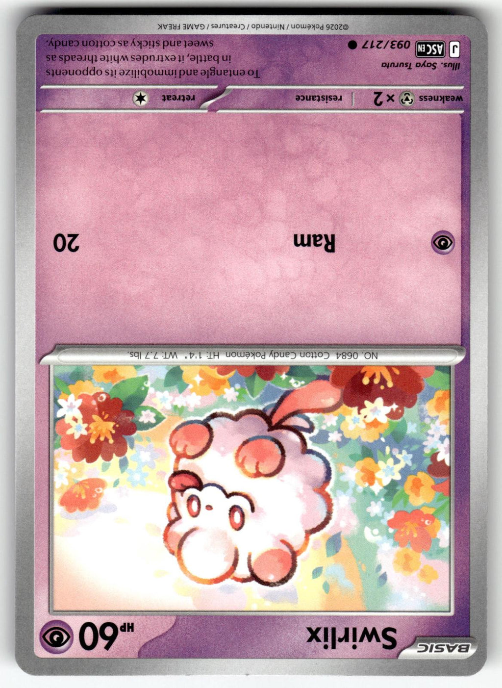 Swirlix 093/217 Common Ascended Heroes Pokemon Near Mint