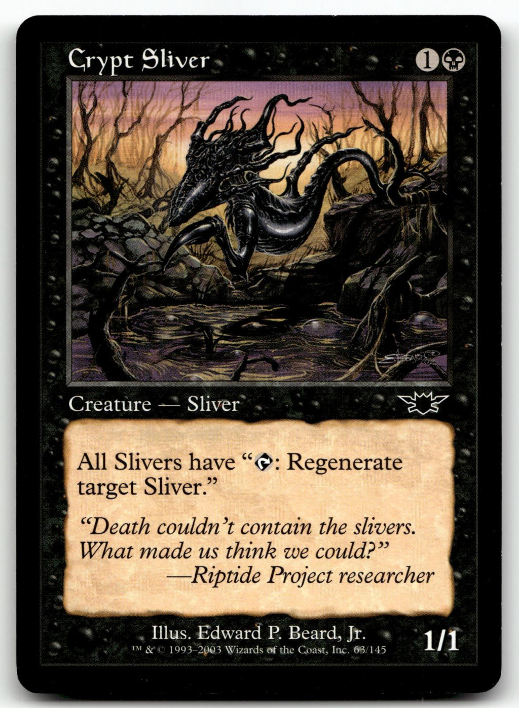 Crypt Sliver 63/145 Common The List Reprints Magic: The Gathering Near Mint
