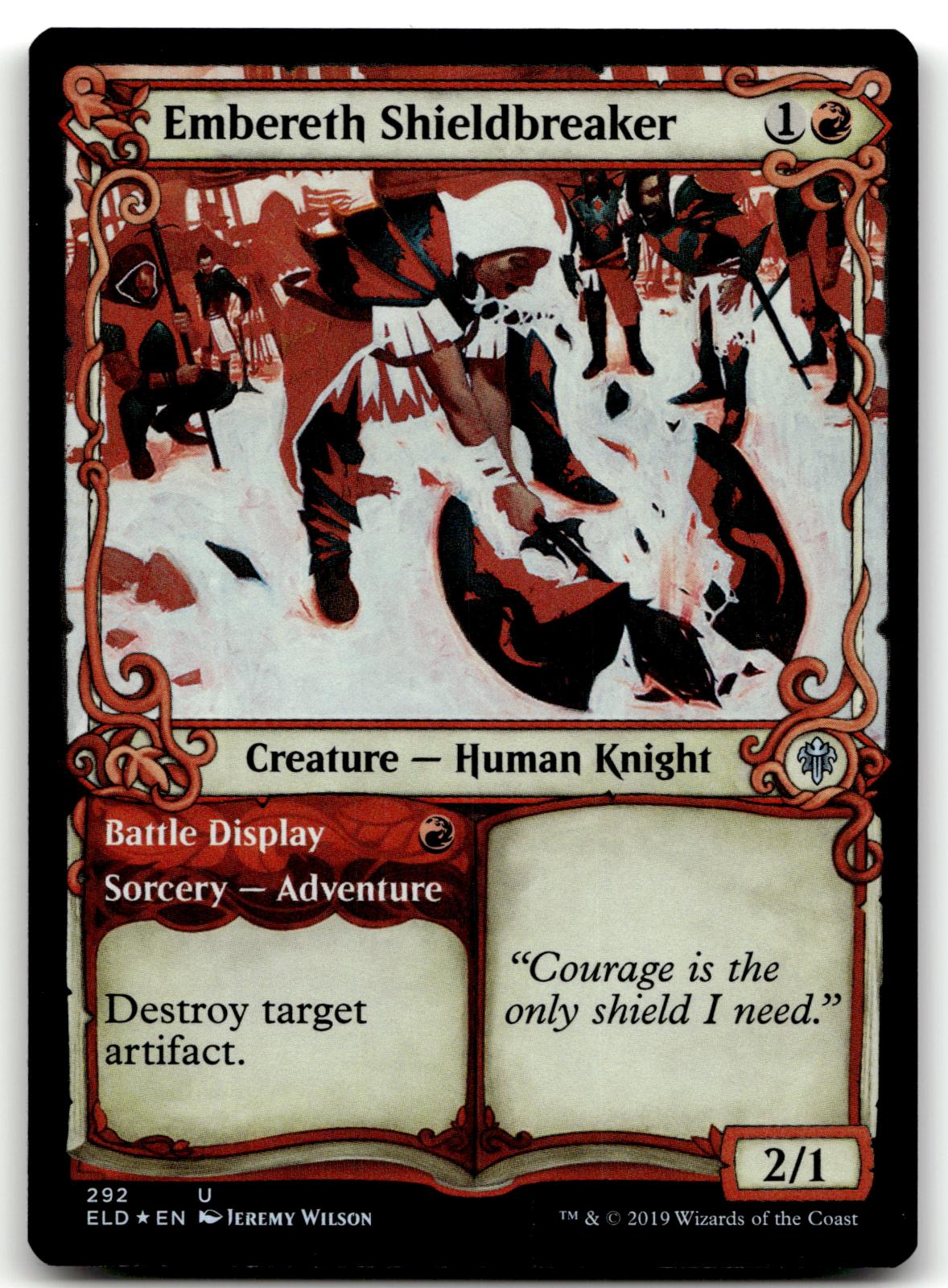 Embereth Shieldbreaker (Showcase) 292 Throne of Eldraine Magic: The Gathering Foil NM