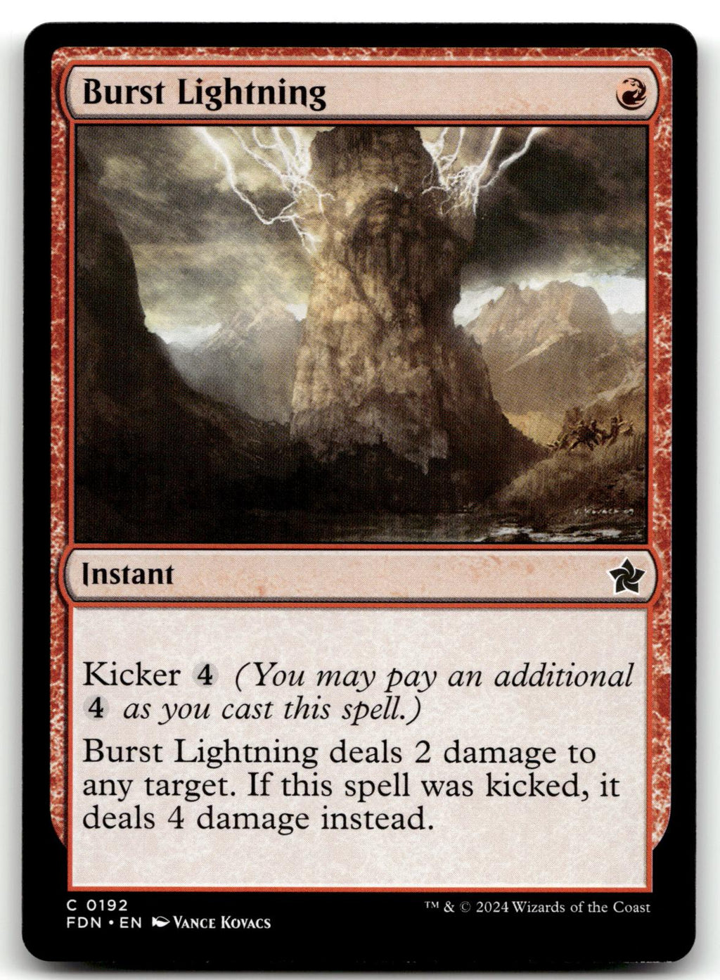 Burst Lightning 192 Common Foundations Magic: The Gathering Near Mint