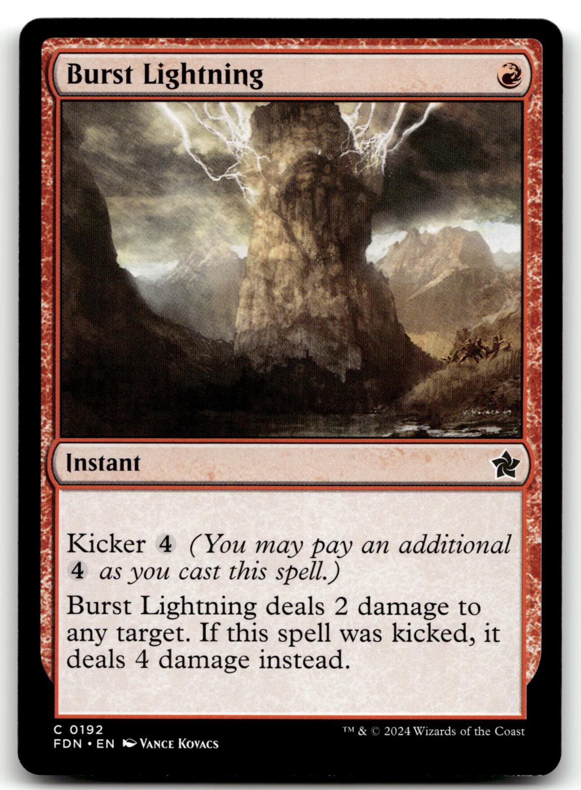 Burst Lightning 192 Common Foundations Magic: The Gathering Near Mint