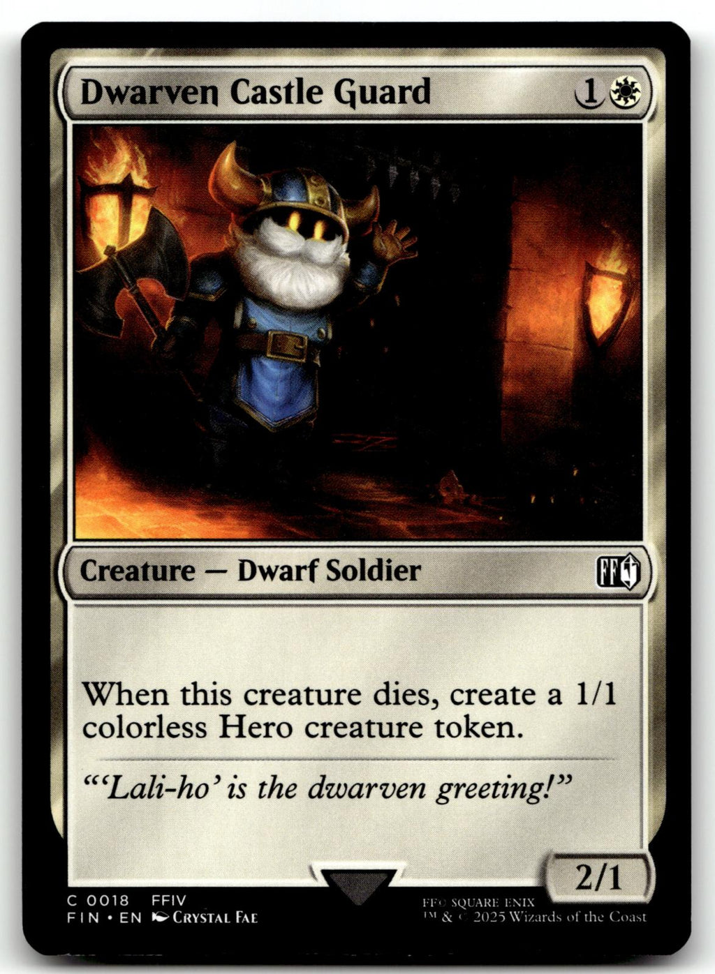 Dwarven Castle Guard 18 Common FINAL FANTASY Magic: The Gathering Near Mint
