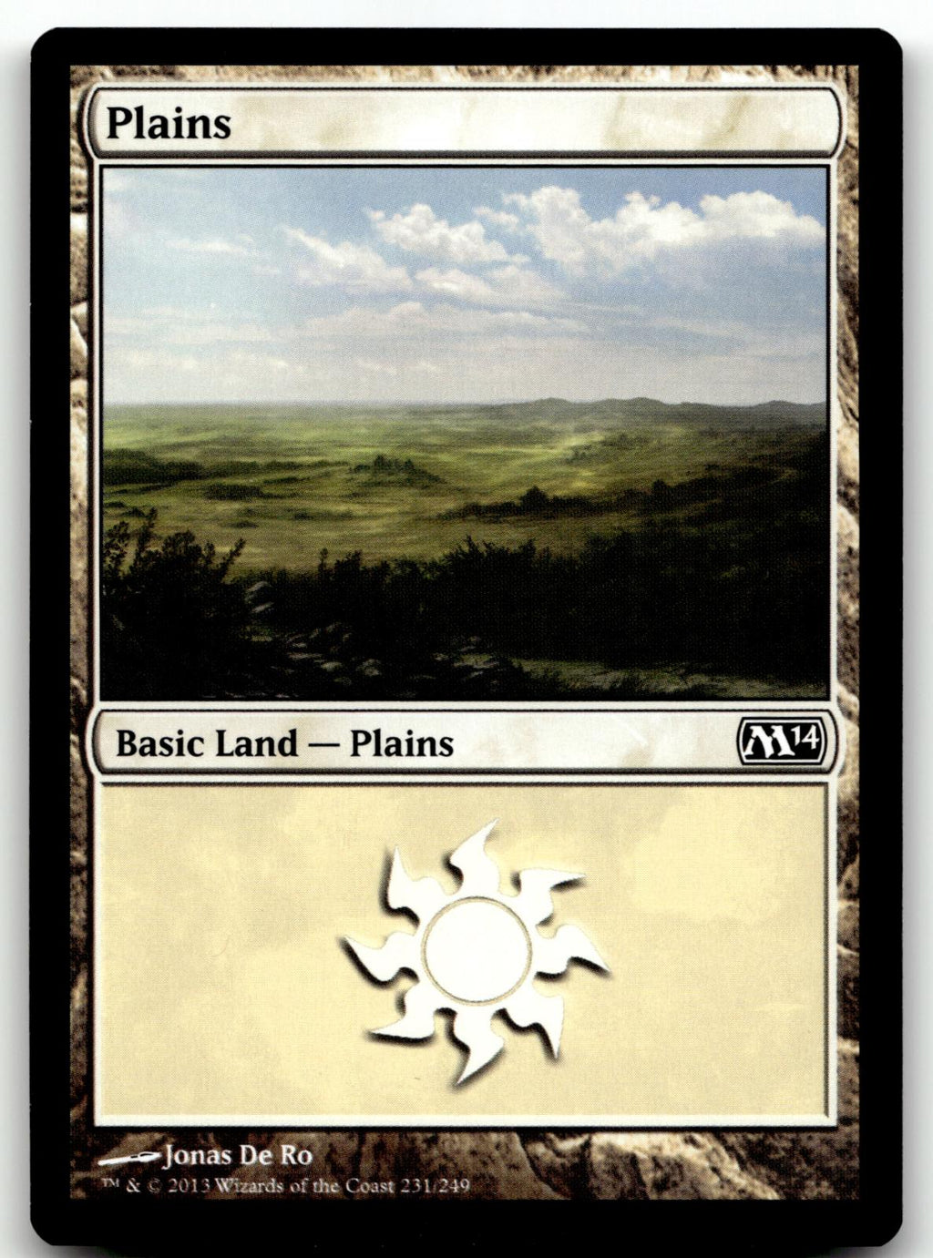 Plains (231) 231 Land Magic 2014 (M14) Magic: The Gathering Near Mint