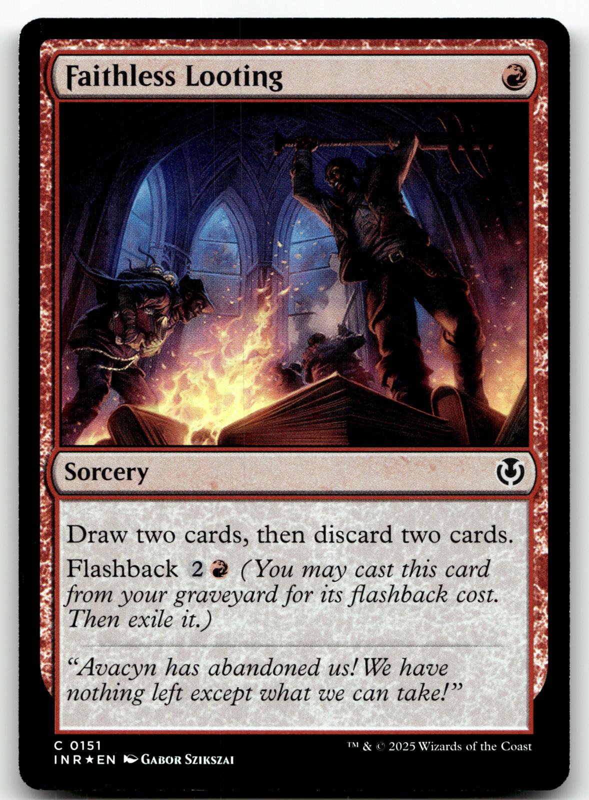 Faithless Looting 151 Common Innistrad Remastered Magic: The Gathering Foil NM