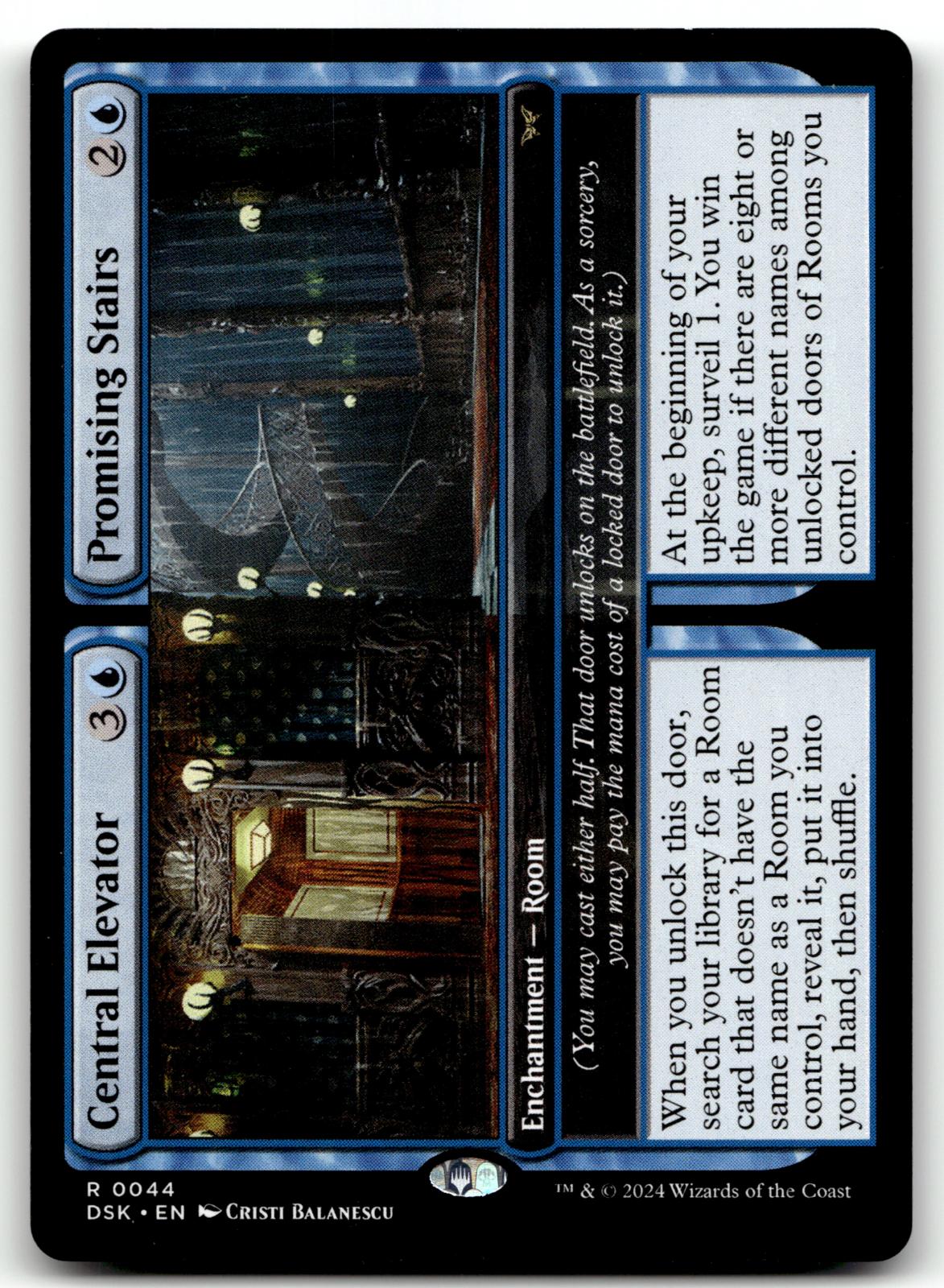 Central Elevator // Promising Stairs 44 Duskmourn: House of Horror Magic: The Gathering NM