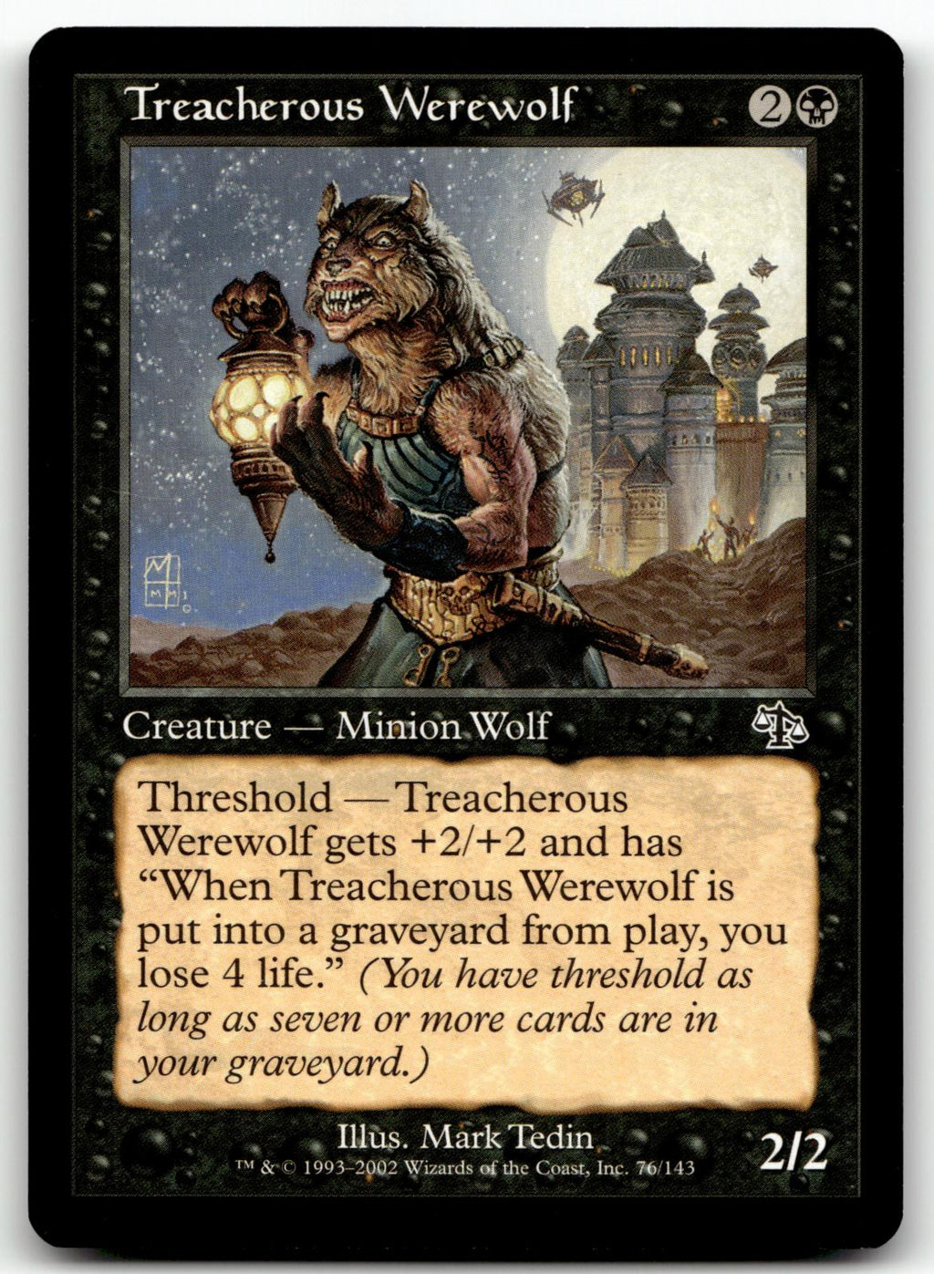 Treacherous Werewolf 76 Common Judgment Magic: The Gathering Near Mint