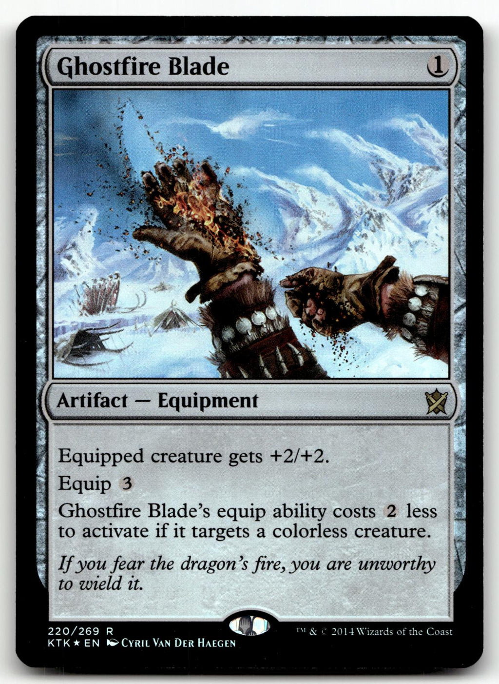 Ghostfire Blade 220 Rare Khans of Tarkir Magic: The Gathering Foil Near Mint