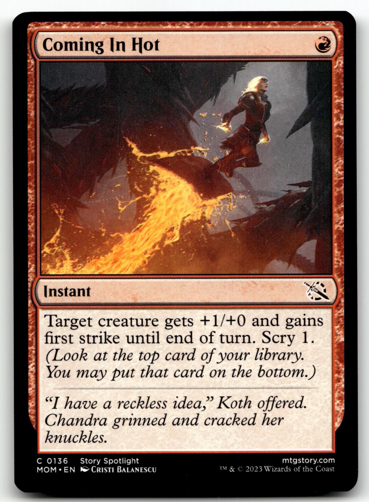 Coming In Hot 136 Common March of the Machine Magic: The Gathering Near Mint