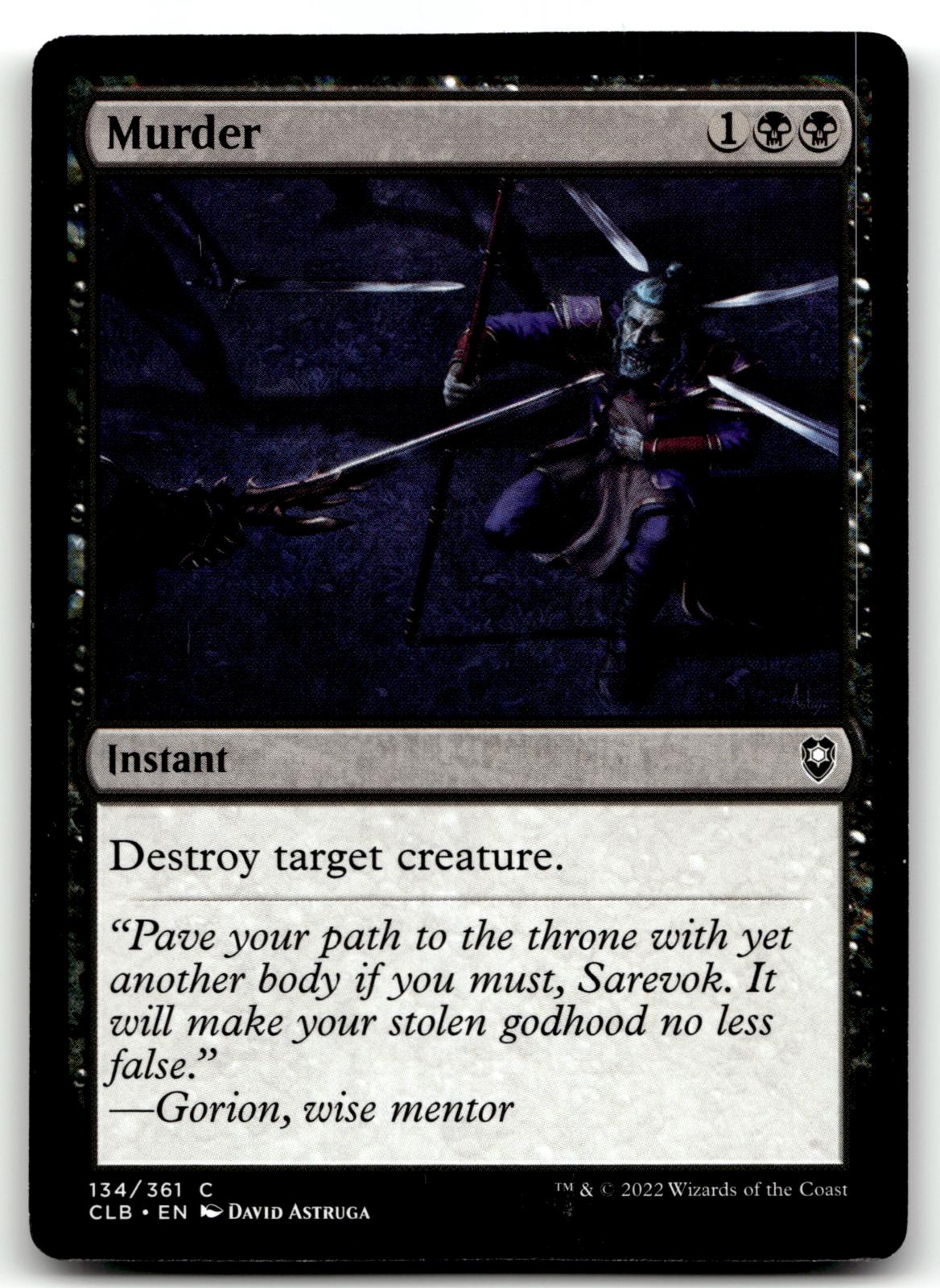 Murder 134 Commander Legends: Battle for Baldur's Gate Magic: The Gathering NM