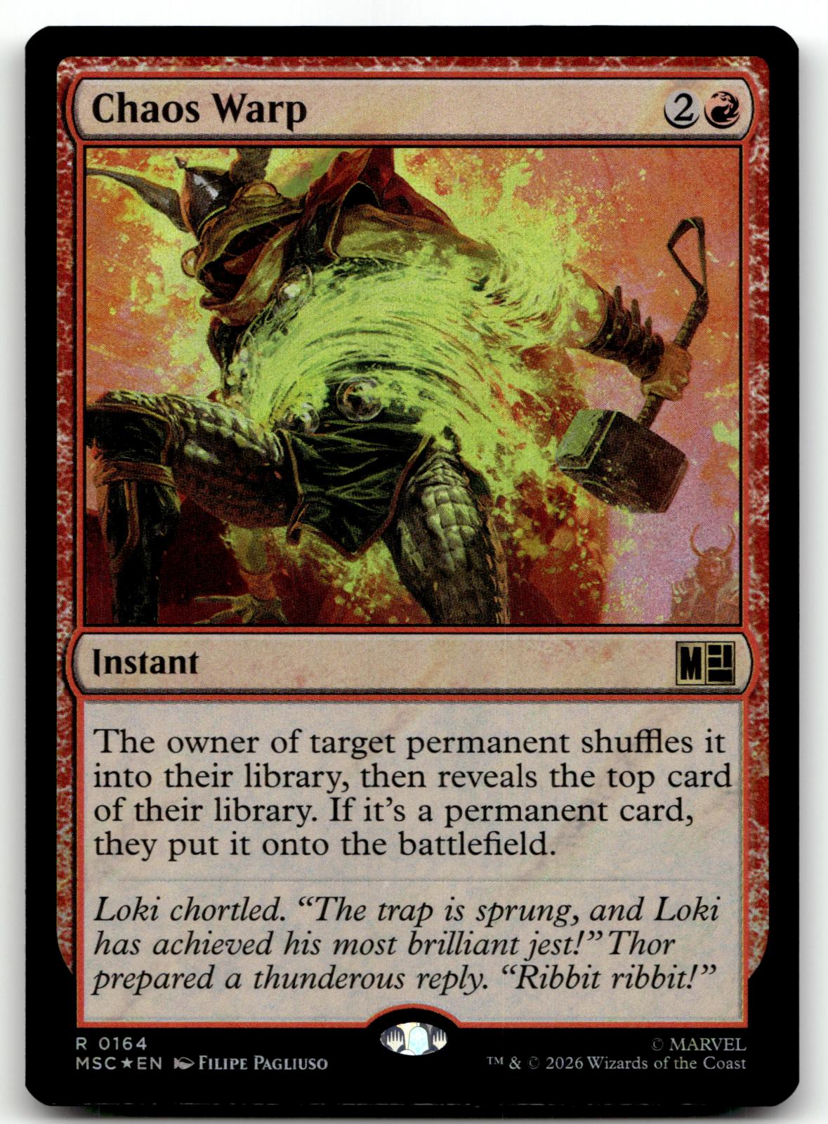 Chaos Warp (Surge Foil) 164 Holo Commander: Marvel Super Heroes Magic: 