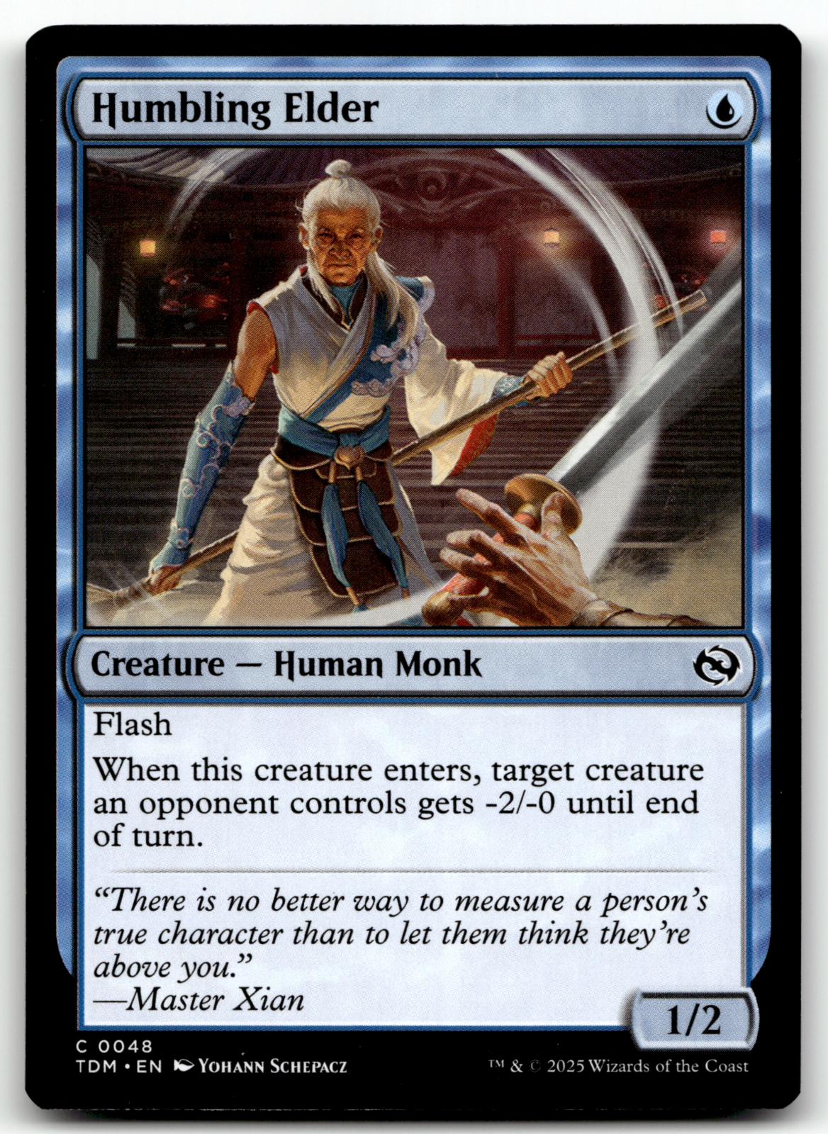 Humbling Elder 48 Common Tarkir: Dragonstorm Magic: The Gathering Near Mint