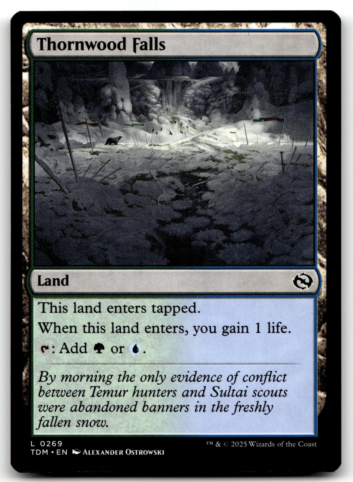 Thornwood Falls 269 Land Tarkir: Dragonstorm Magic: The Gathering Near Mint