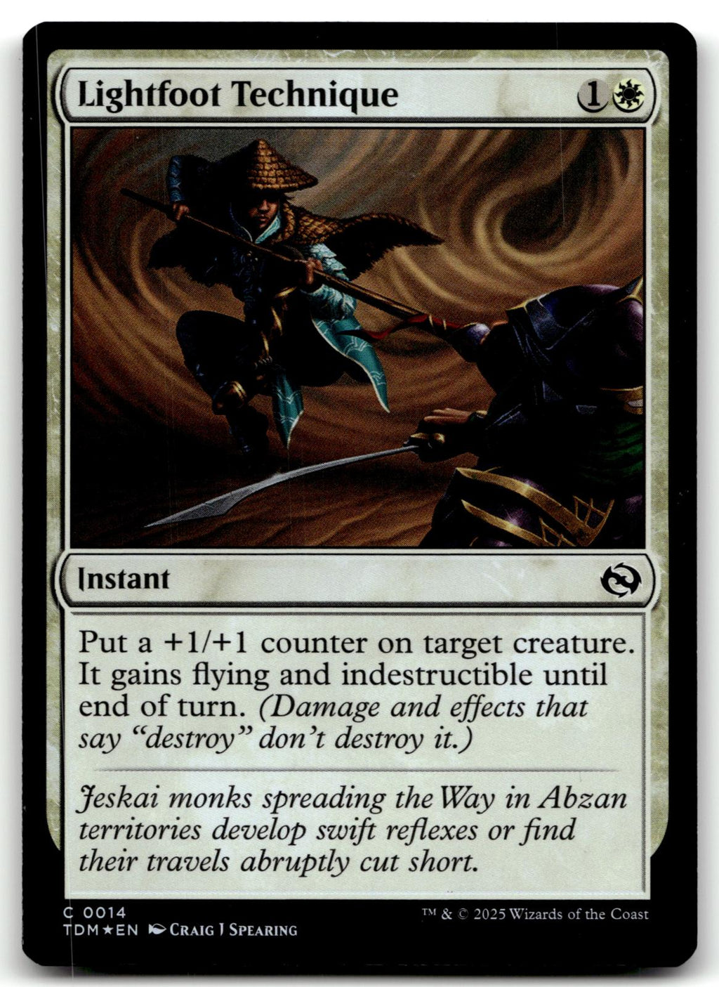 Lightfoot Technique 14 Common Tarkir: Dragonstorm Magic: The Gathering Foil NM
