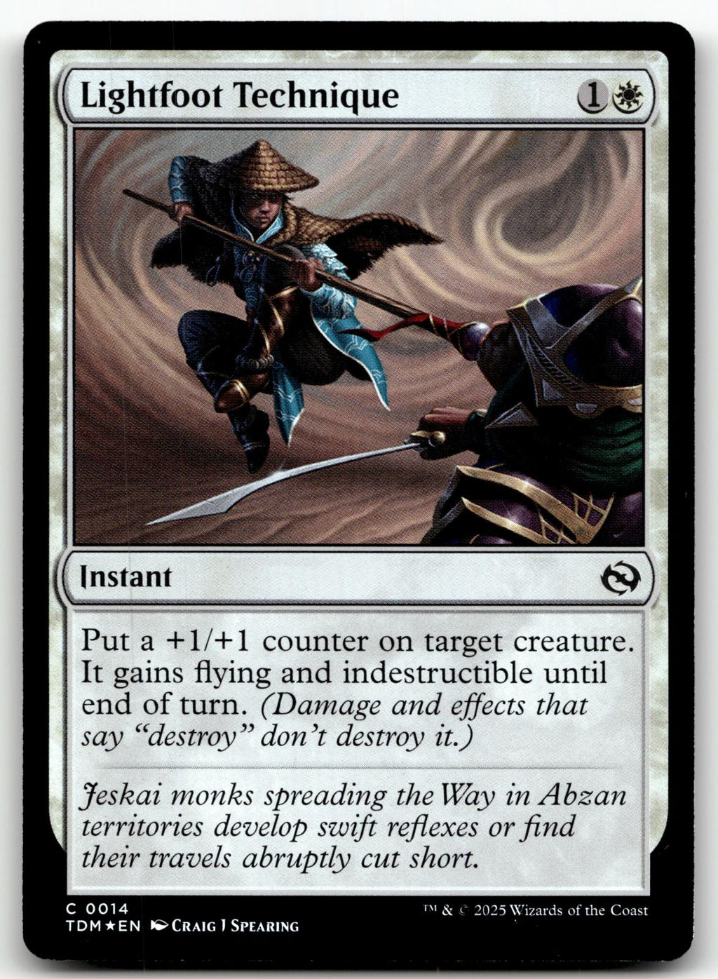 Lightfoot Technique 14 Common Tarkir: Dragonstorm Magic: The Gathering Foil NM