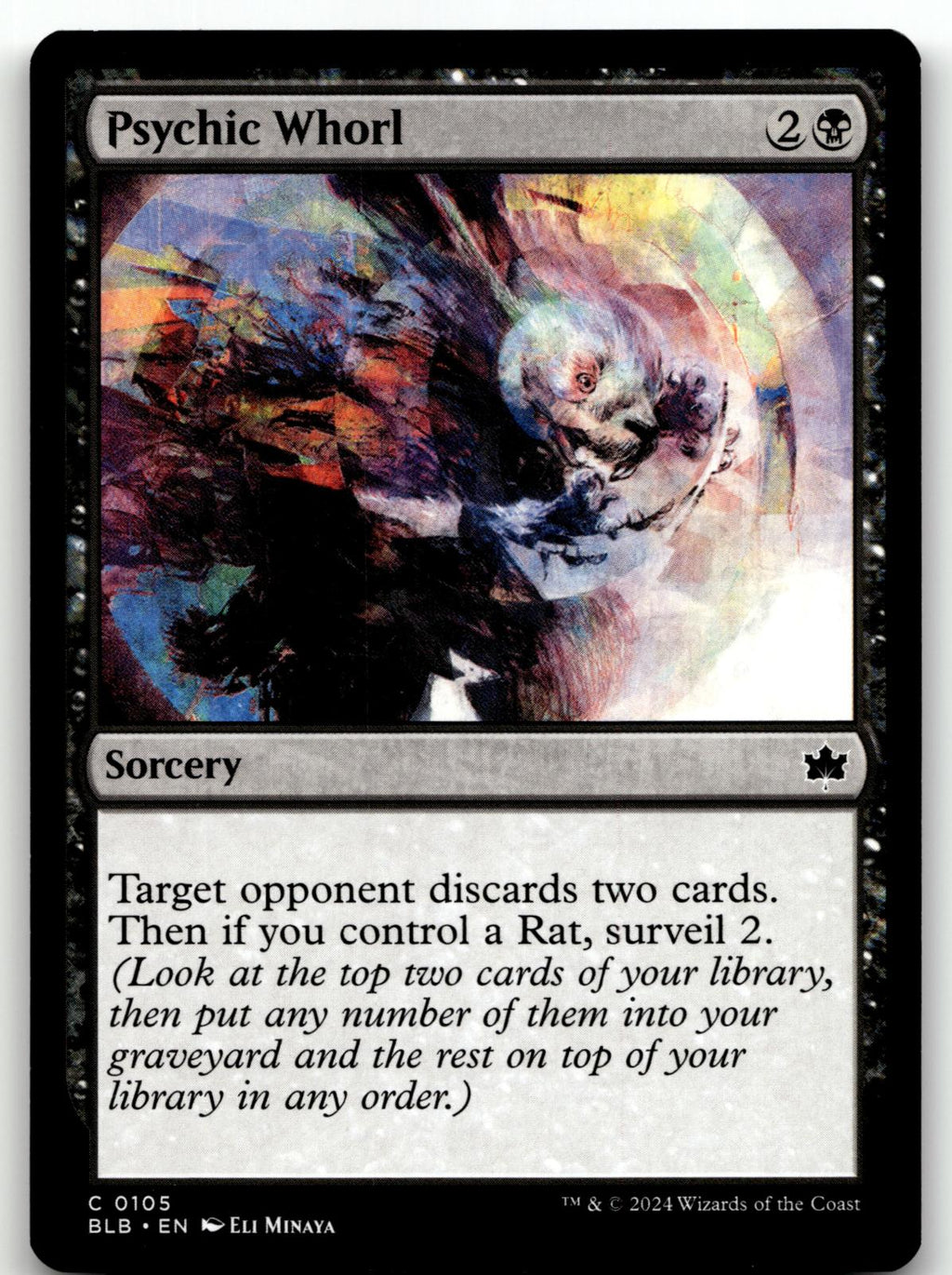 Psychic Whorl 105 Common Bloomburrow Magic: The Gathering Near Mint