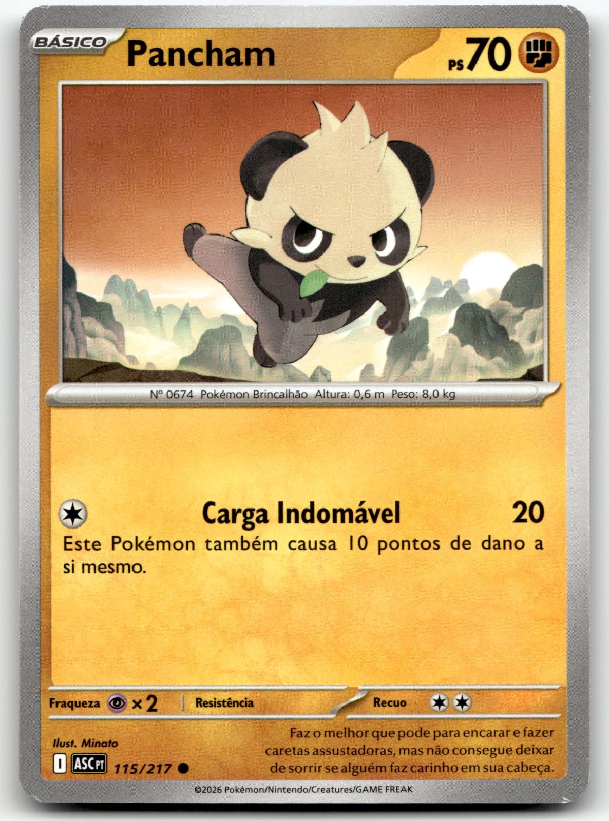 Pancham 115/217 Common Ascended Heroes Pokemon Near Mint