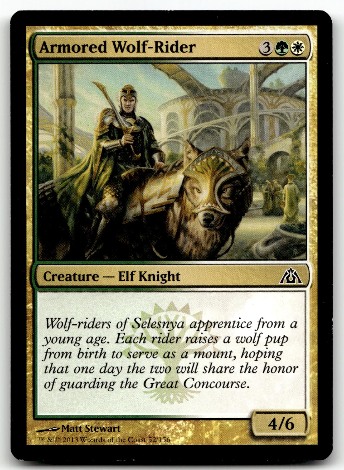 Armored Wolf-Rider 52 Common Dragon's Maze Magic: The Gathering Near Mint