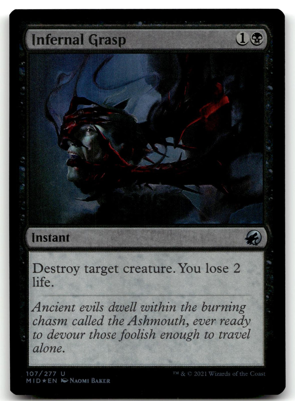 Infernal Grasp 107 Innistrad: Midnight Hunt Magic: The Gathering Foil NM