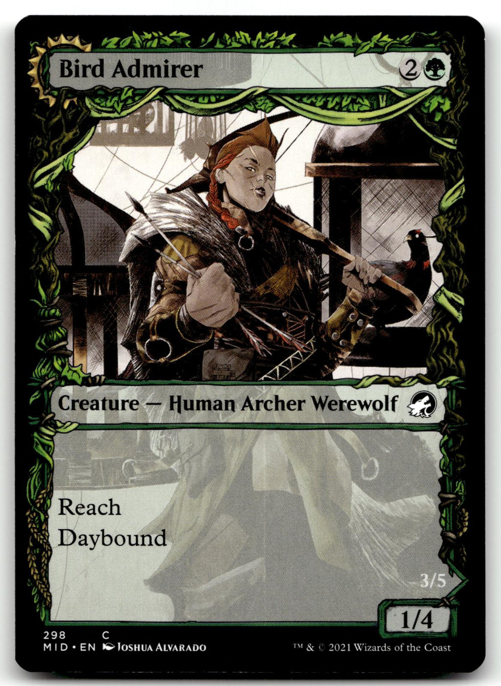 Bird Admirer (Showcase) 298 Innistrad: Midnight Hunt Magic: The Gathering NM