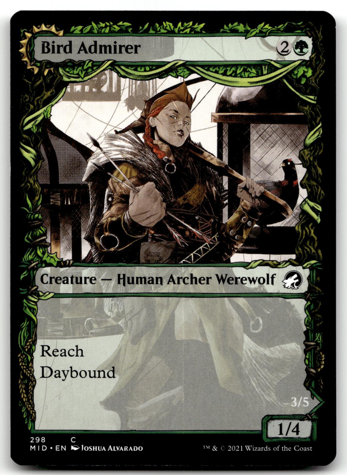 Bird Admirer (Showcase) 298 Innistrad: Midnight Hunt Magic: The Gathering NM