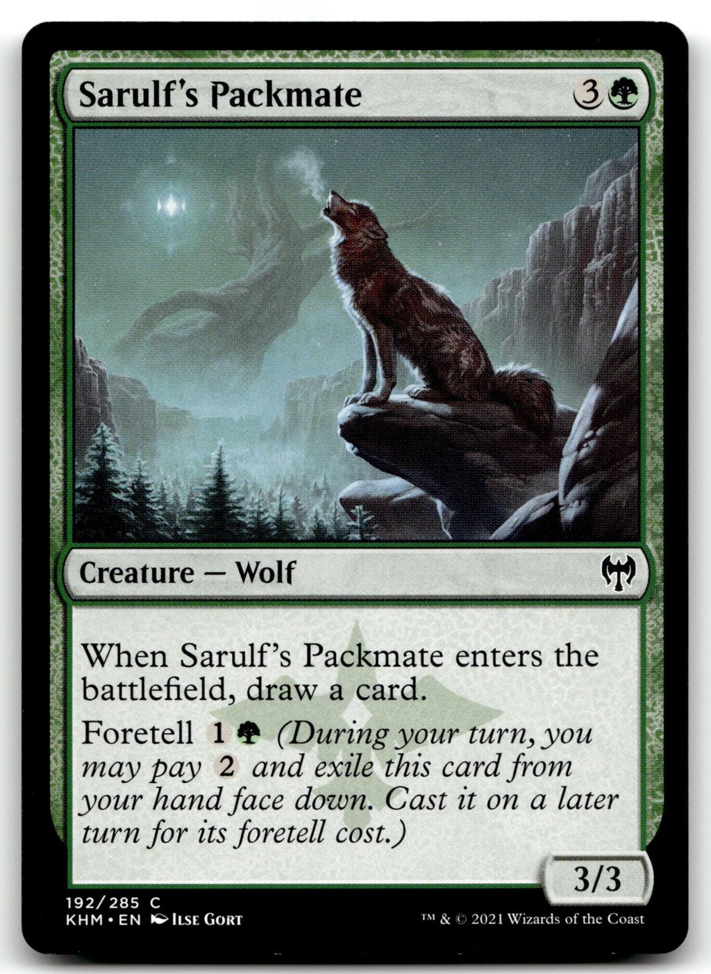 Sarulf's Packmate 192 Common Kaldheim Magic: The Gathering Near Mint