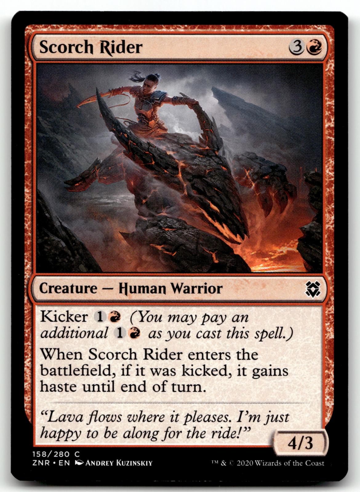 Scorch Rider 158 Common Zendikar Rising Magic: The Gathering Near Mint
