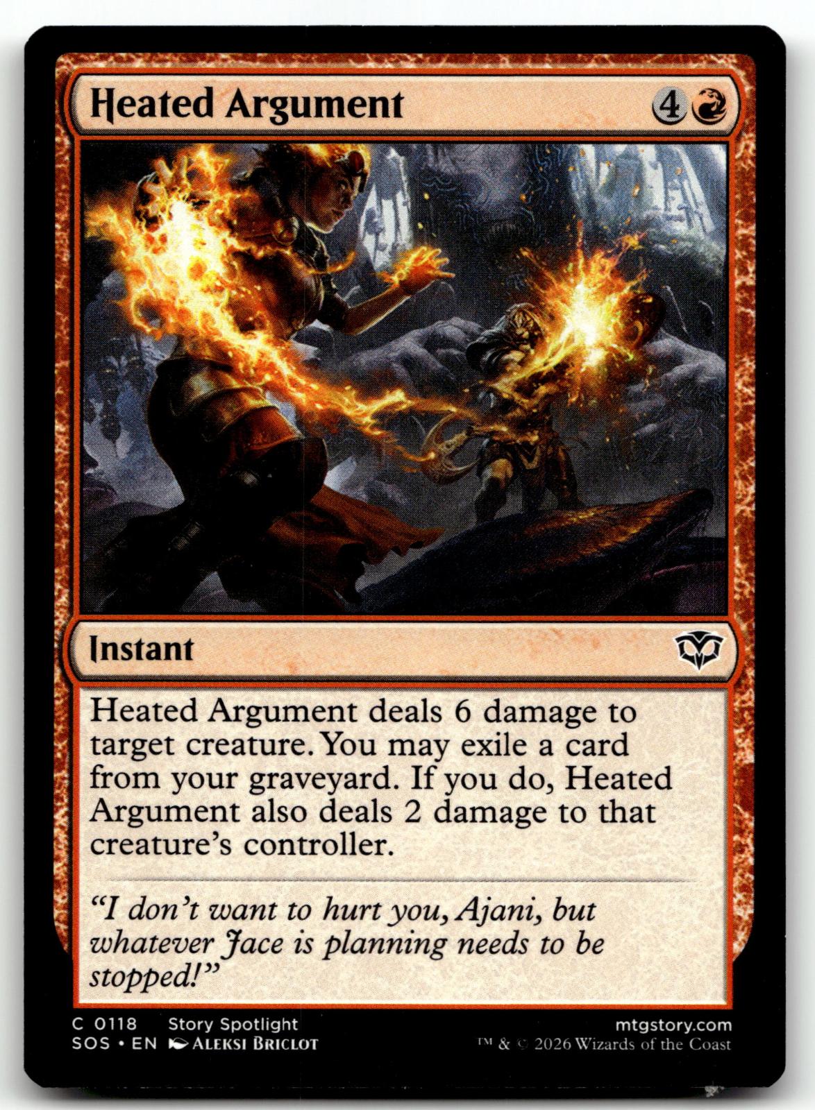 Heated Argument 118 Common Secrets of Strixhaven Magic: The Gathering Near Mint