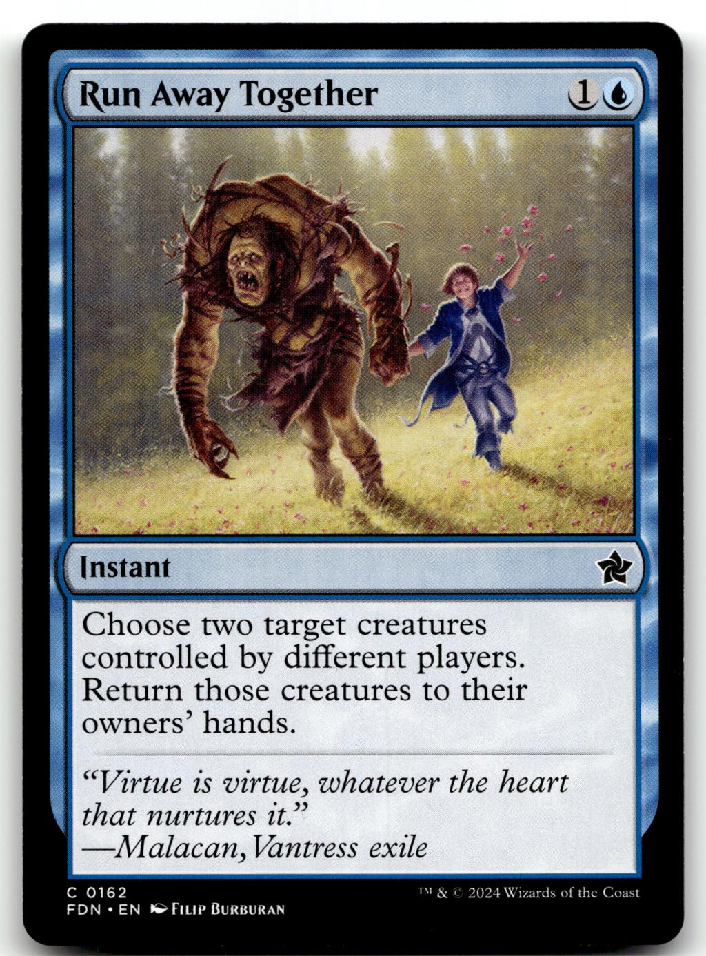 Run Away Together 162 Common Foundations Magic: The Gathering Near Mint