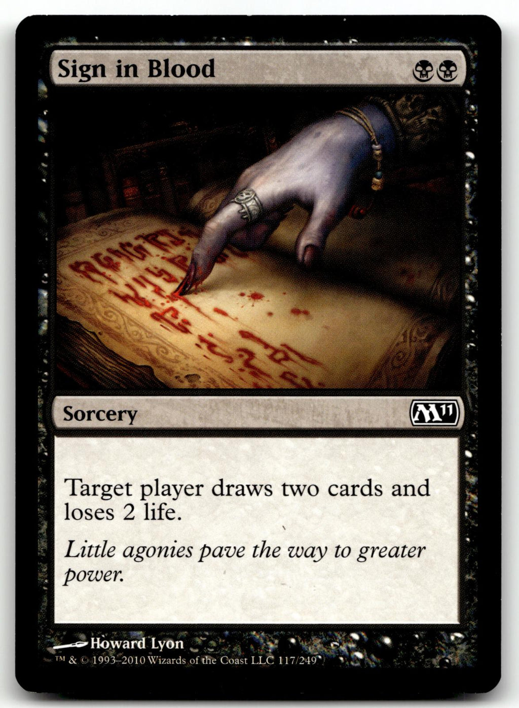 Sign in Blood 117 Common Magic 2011 (M11) Magic: The Gathering Near Mint