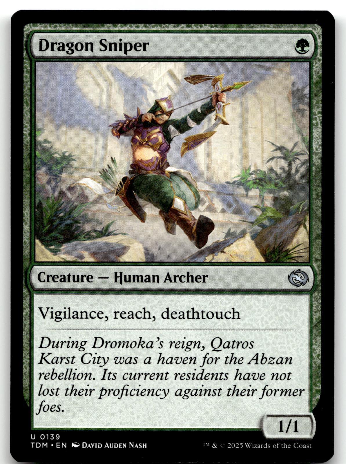 Dragon Sniper 139 Uncommon Tarkir: Dragonstorm Magic: The Gathering Near Mint