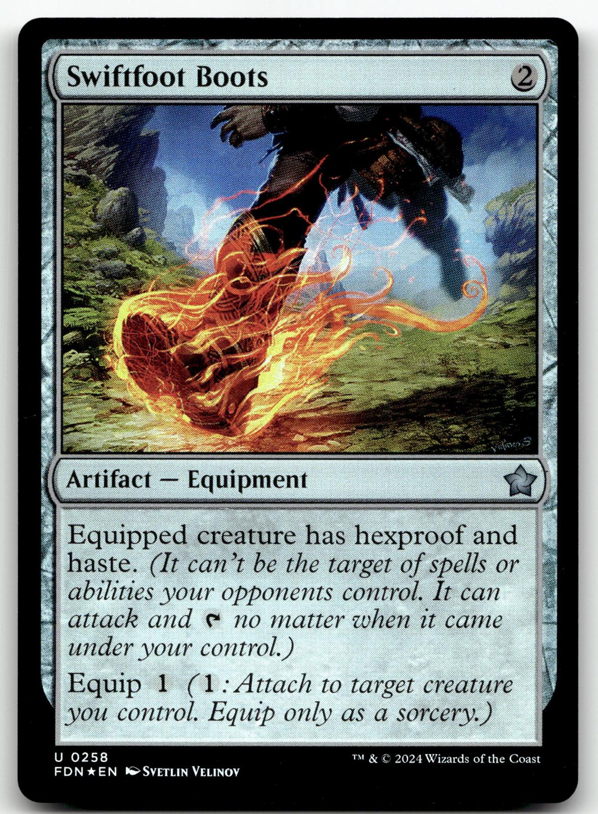 Swiftfoot Boots 258 Uncommon Foundations Magic: The Gathering Foil Near Mint