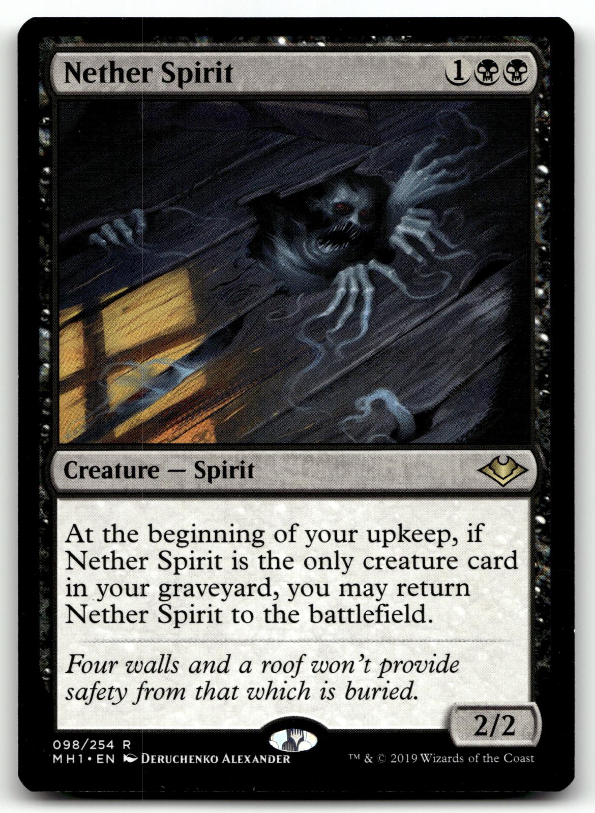 Nether Spirit 98 Rare Modern Horizons Magic: The Gathering Near Mint