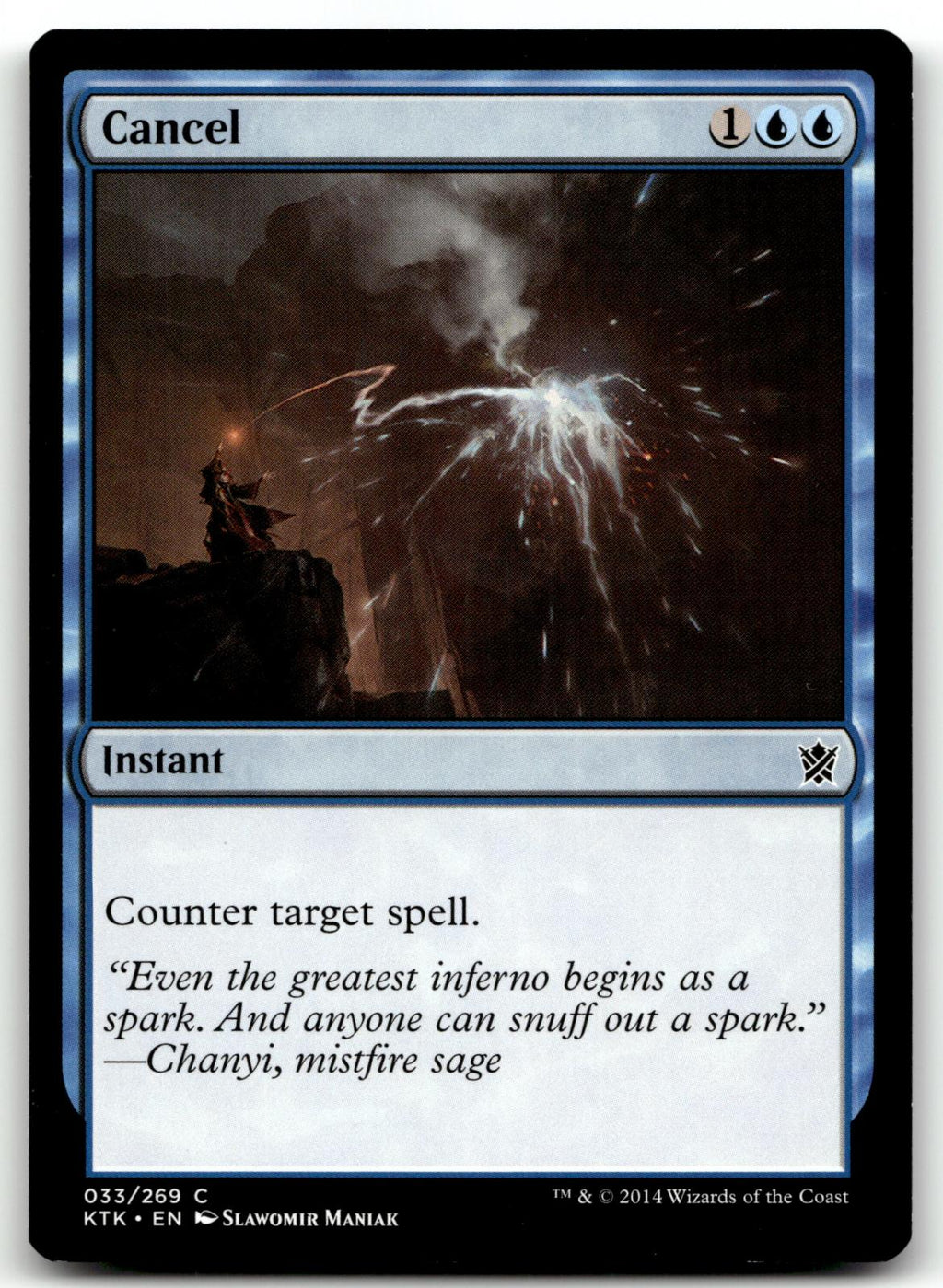 Cancel 33 Common Khans of Tarkir Magic: The Gathering Near Mint
