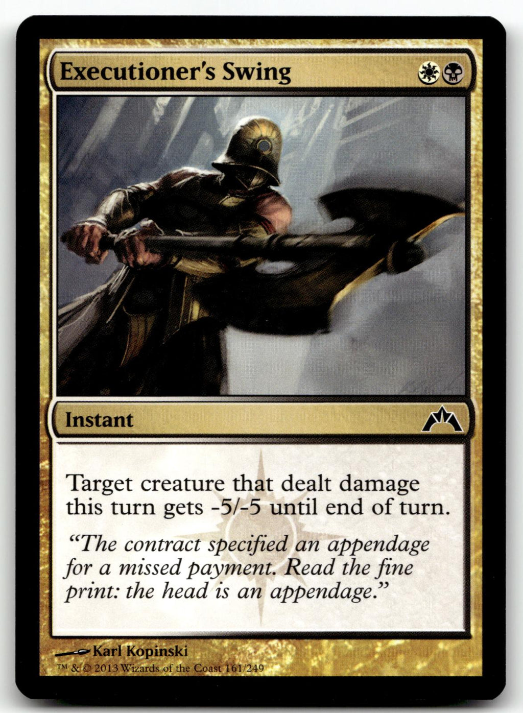 Executioner's Swing 161 Common Gatecrash Magic: The Gathering Near Mint
