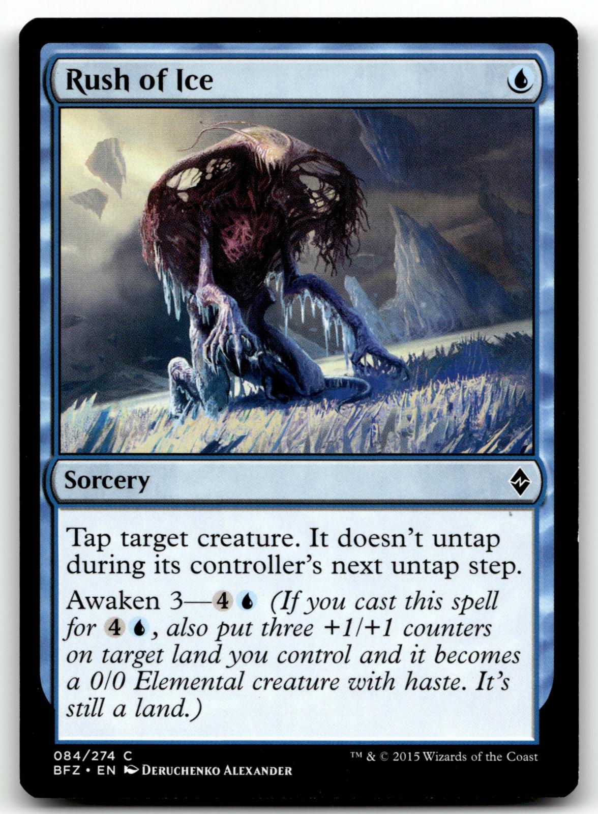 Rush of Ice 84 Common Battle for Zendikar Magic: The Gathering Near Mint